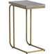 Lucius 26 X 19.75 inch Grey / Antique Brass End Table